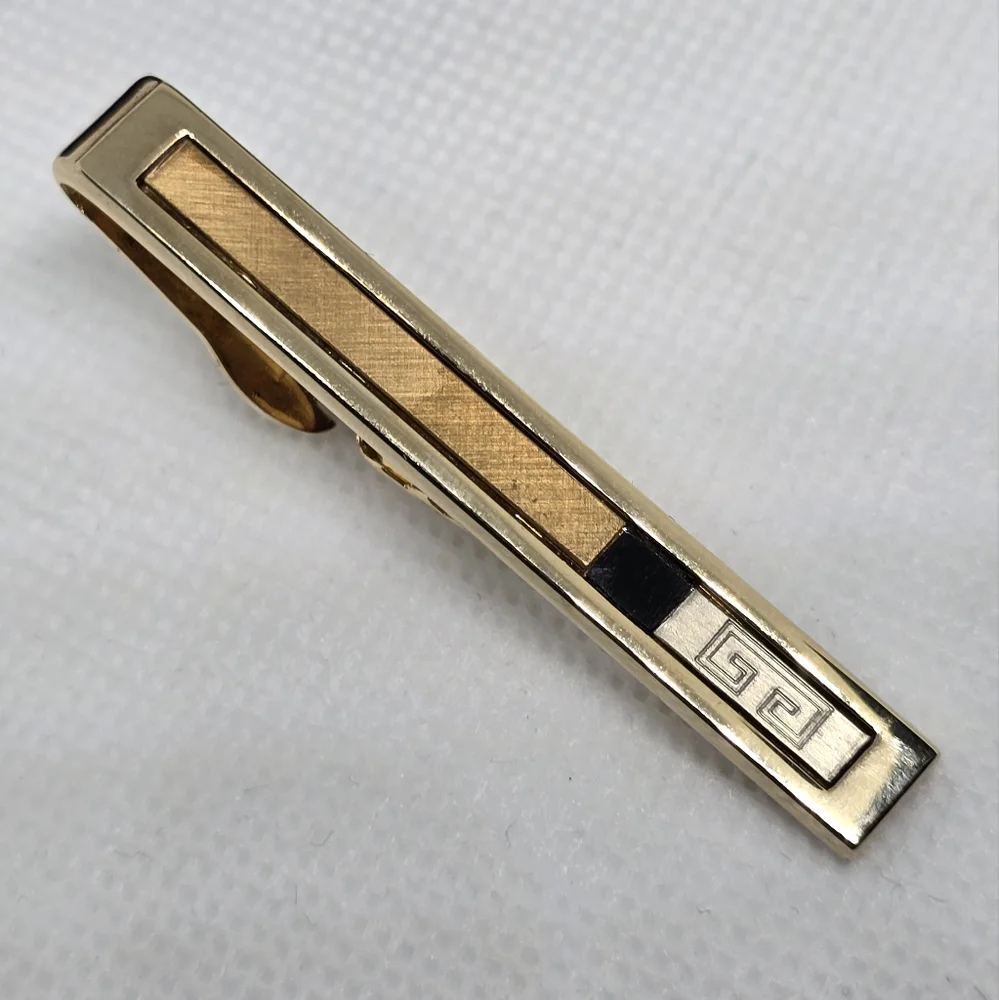 Givenchy Logo Gold Tone Tie Clip